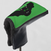 ヴァンパイアキャットフェイスこうもりハロウィンゴルフパターカバー ゴルフヘッドカバー (3/4 正面)
