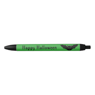 ヴァンパイアキャットフェイスこうもりハロウィンペパーソナライズされたン 黒ボールペン
