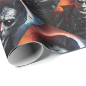 ヴァンパイアゴシックドラキュラハロウィーンの漫画の誕生日 ラッピングペーパー (ロールコーナー)