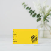 ヴァンパイアスカルブラックとイエローデザイン 名刺 (スタンド正面)