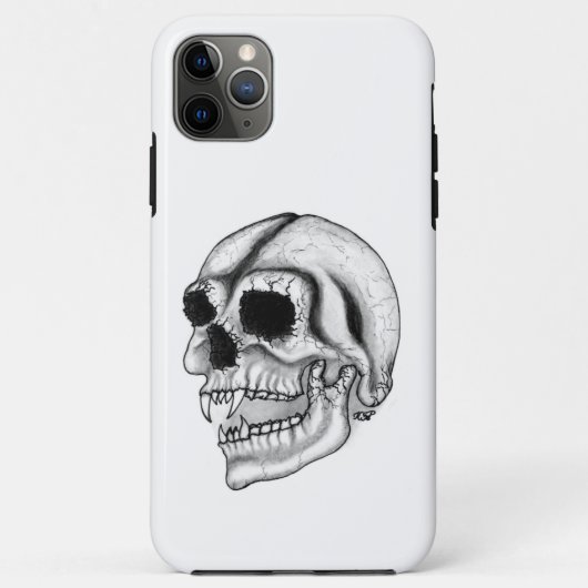 ヴァンパイアスカル白黒デザイン Case-Mate iPhoneケース (裏面)