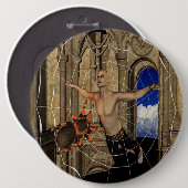 ヴァンパイアスパイダーズくもの巣ピンバックボタン 缶バッジ (正面&裏面)