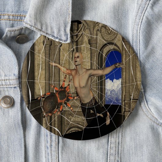 ヴァンパイアスパイダーズくもの巣ピンバックボタン 缶バッジ (インサイチュ)