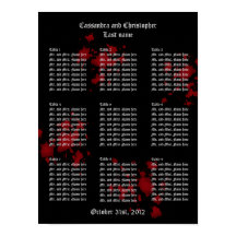 ヴァンパイアテーマ結婚の客席表の座席表