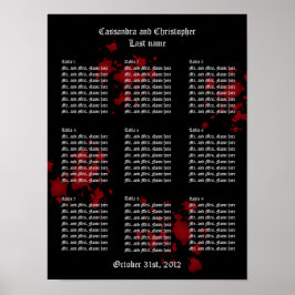 ヴァンパイアテーマ結婚の客席表の座席表 ポスター