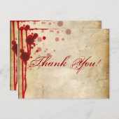 ヴァンパイアハロウィーンありがとうフェイク血レッド ポストカード (正面/裏面)