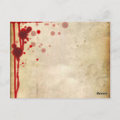 ヴァンパイアハロウィーンありがとうフェイク血レッド ポストカード (裏面)