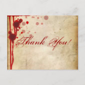 ヴァンパイアハロウィーンありがとうフェイク血レッド ポストカード (正面)