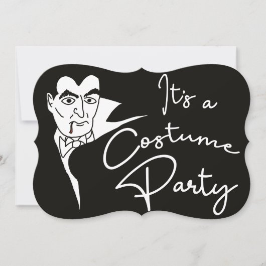 ヴァンパイアハロウィーンの衣装パーティー 招待状 (正面)