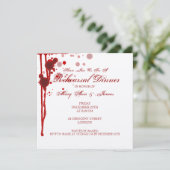 ヴァンパイアハロウィーンリハーサルディナー偽の血の赤 招待状 (スタンド正面)