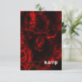 ヴァンパイアバラ結婚ゴシック 出欠カード (スタンド正面)