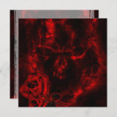 ヴァンパイアバラ結婚ゴシック 招待状 (正面/裏面)