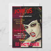 ヴァンパイアパーティー漫画おもしろいキッズ 招待状 (裏面)