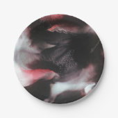 ヴァンパイアフォーニュンスパーティープレート |ブラッドレッド、ダーク ペーパープレート (正面)