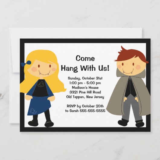 ヴァンパイアフライトナイトハローウィンパーティ招待状 招待状 (正面)