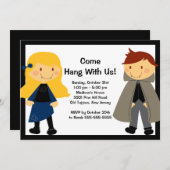 ヴァンパイアフライトナイトハローウィンパーティ招待状 招待状 (正面/裏面)