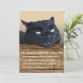 ヴァンパイアブラックキャットハロウィンパーティーの招待状 招待状 (スタンド正面)