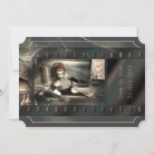 ヴァンパイアホラー映画 ゴシック ハロウィンパーティー 招待状 (正面)