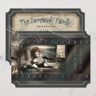 ヴァンパイアホラー映画 ゴシック ハロウィンパーティー 招待状