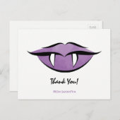 ヴァンパイアリップゴシックハロウィーン誕生日ハガキ ポストカード (正面/裏面)