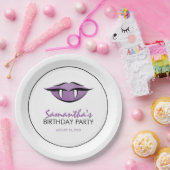 ヴァンパイアリップゴシックバースデーパーティー紙プレート ペーパープレート (パーティー)