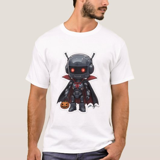 ヴァンパイアロボットハロウィーンTシャツかわいいSci-Fi Tシャツ (正面)