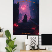 ヴァンパイアロードのハロウィン グランドステアケースの城 ポスター (ホームオフィス)