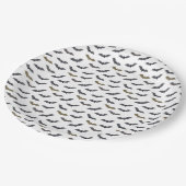 ヴァンパイア不気味こうもりのハロウィーンフロック ペーパープレート (アングル)