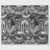 ヴァンパイア地下聖堂スカルこうもりゴシック教会 ラッピングペーパー (フラット)