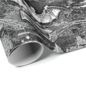 ヴァンパイア地下聖堂スカルこうもりゴシック教会 ラッピングペーパー (ロールコーナー)