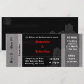 ヴァンパイア城ゴスウェディングチケット招待状 招待状 (正面/裏面)