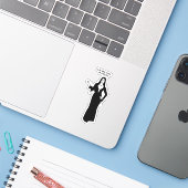 ヴァンパイア女性ゴシック様式の素晴らしい引用文アート シール (ノートパソコンとiPhone)