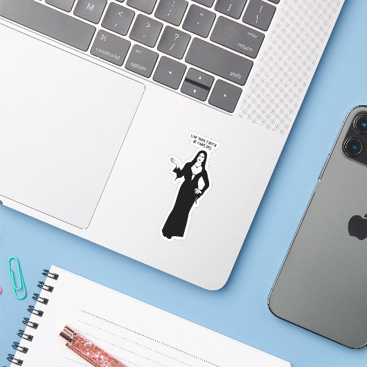 ヴァンパイア女性ゴシック様式の素晴らしい引用文アート シール (ノートパソコンとiPhone)