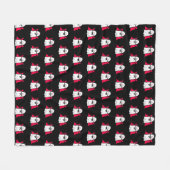 ヴァンパイア幽霊オンブラック フリースブランケット (正面(横))