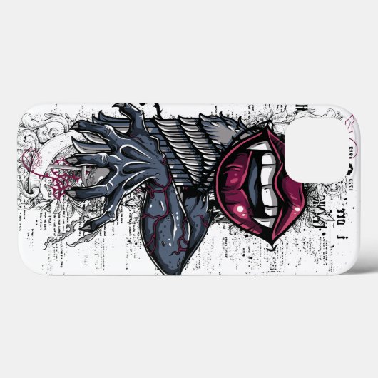 ヴァンパイア抽象芸術アート Case-Mate iPhoneケース (裏面 (横))