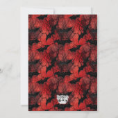 ヴァンパイア歯ハロウィーン赤血コスチュームパーティー 招待状 (裏面)