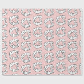 ヴァンパイア歯ハロウィーン ラッピングペーパー (フラット)