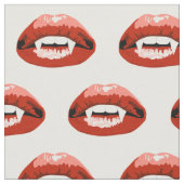 ヴァンパイア歯赤い唇 ファブリック (クローズアップ)