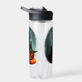 ヴァンパイア猫とウィザードパンプキンハロウィンシュレアル ウォーターボトル (右面)