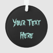 ヴァンパイア猫とウィザードパンプキンハロウィンシュレアル オーナメント (裏面)