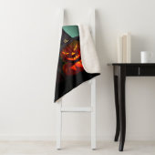 ヴァンパイア猫とウィザードパンプキンハロウィンシュレアル シェルパブランケット (インサイチュ)