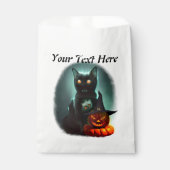 ヴァンパイア猫とウィザードパンプキンハロウィンシュレアル フェイバーバッグ (正面)