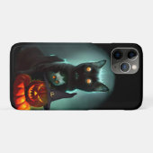 ヴァンパイア猫とウィザードパンプキンハロウィンシュレアル Case-Mate iPhoneケース (裏面(横))