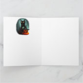 ヴァンパイア猫と魔術師パンプキンのハロウィンシュール  カード (内部)