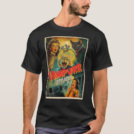 ヴァンパイア猫のレトロホラー ポスター Tシャツ