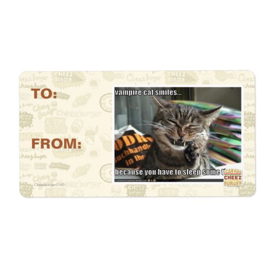 ヴァンパイア猫スマイル ラベル (正面)