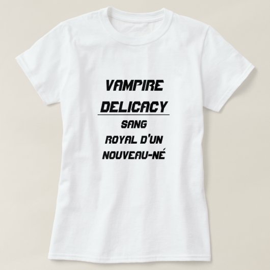ヴァンパイア王室のデリカシサンダン新しいネ Tシャツ (デザイン正面)
