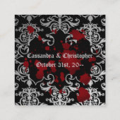 ヴァンパイア結婚ハロウィーンのゲスト情報 エンクロージャーカード (裏面)