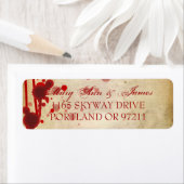 ヴァンパイア結婚ハロウィーンの住所フェイク血レッド ラベル (インサイチュ)