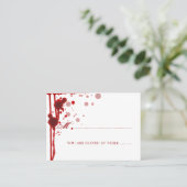 ヴァンパイア結婚ハロウィーンプレイスカードフェイク血 プレイスカード (スタンド正面)